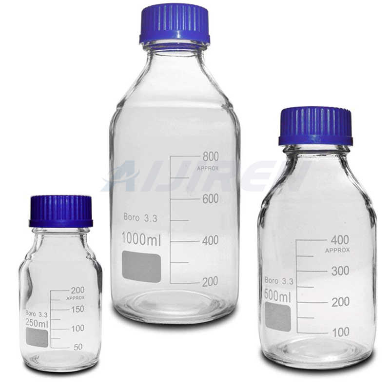 Free sample laboratory reagent bottle 500ml GL80 screw cap for lab